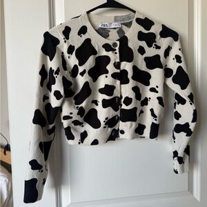 Zara Cow print Cardigan